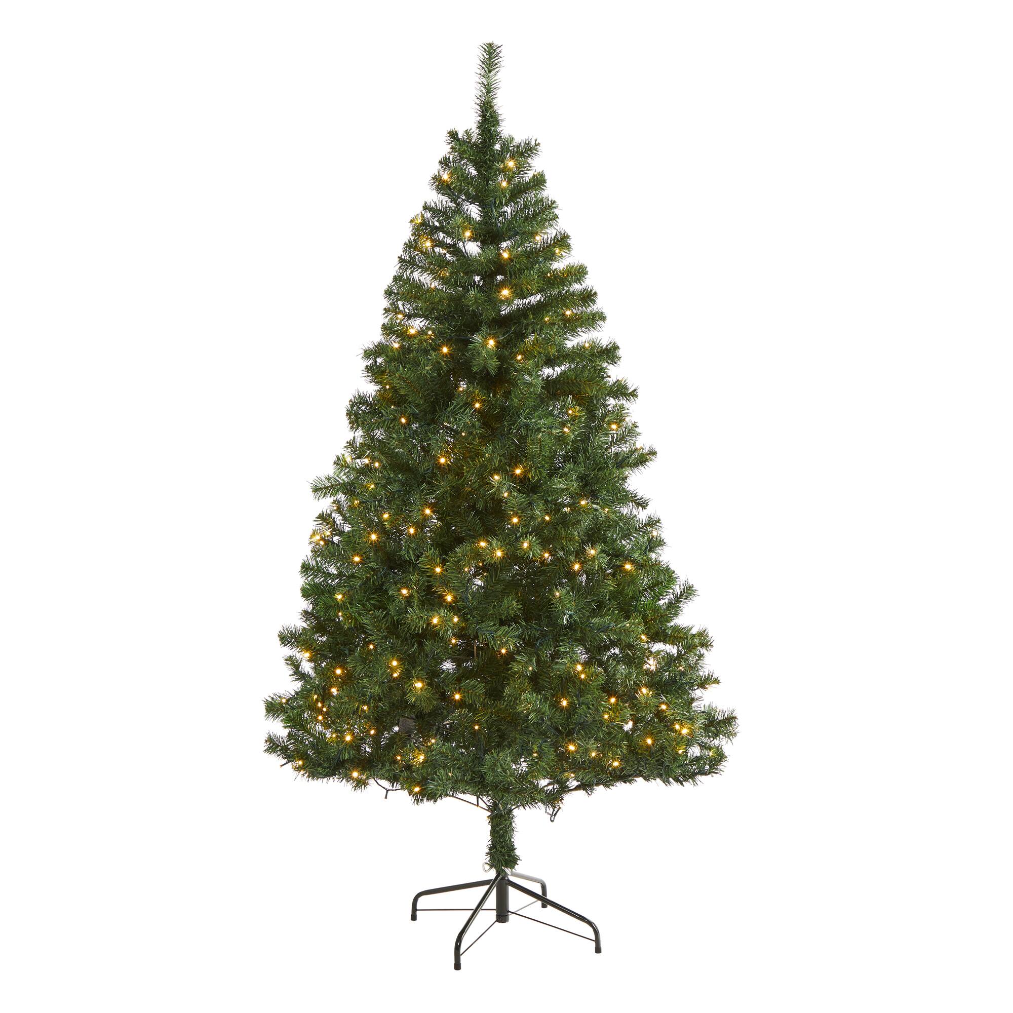 6ft. Pre-Lit Northern Tip Pine Artificial Christmas Tree, Clear LED Lights